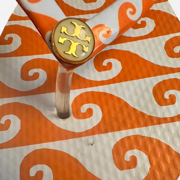 Tory burch orange flip flops - Picture 6 of 7